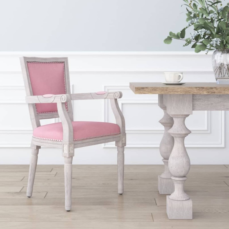 vidaXL Silla de comedor terciopelo rosa vidaXL Silla de comedor terciopelo rosa