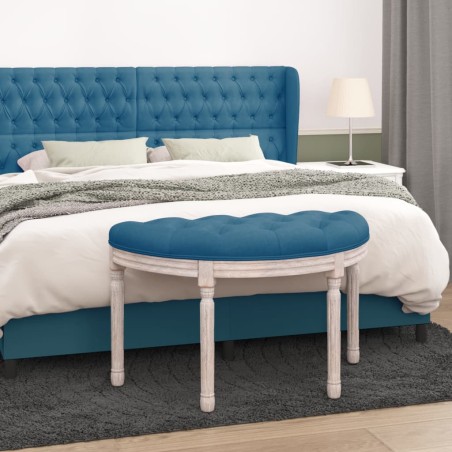 vidaXL Banco de terciopelo azul 81,5x41x49 cm