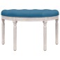 vidaXL Banco de terciopelo azul 81,5x41x49 cm