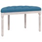 vidaXL Banco de terciopelo azul 81,5x41x49 cm