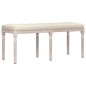 vidaXL Banco beige lino 110x40x49 cm