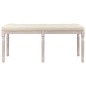 vidaXL Banco beige lino 110x40x49 cm