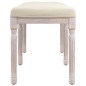 vidaXL Banco beige lino 110x40x49 cm