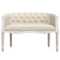 vidaXL Banco de lino beige 98x56x69 cm vidaXL Banco de lino beige 98x56x69 cm