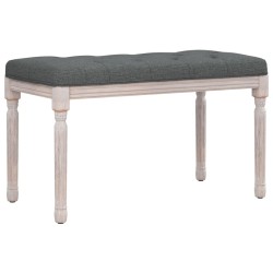 vidaXL Banco de tela gris oscuro 80x40x49 cm