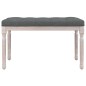 vidaXL Banco de tela gris oscuro 80x40x49 cm vidaXL Banco de tela gris oscuro 80x40x49 cm
