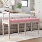 vidaXL Banco de terciopelo rosa 110x40x70 cm vidaXL Banco de terciopelo rosa 110x40x70 cm
