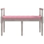 vidaXL Banco de terciopelo rosa 110x40x70 cm vidaXL Banco de terciopelo rosa 110x40x70 cm