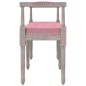 vidaXL Banco de terciopelo rosa 110x40x70 cm vidaXL Banco de terciopelo rosa 110x40x70 cm