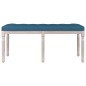 vidaXL Banco de terciopelo azul 110x40x49 cm