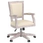vidaXL Silla de oficina giratoria de lino beige vidaXL Silla de oficina giratoria de lino beige