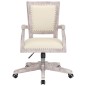 vidaXL Silla de oficina giratoria de lino beige vidaXL Silla de oficina giratoria de lino beige