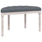 vidaXL Banco de terciopelo gris oscuro 81,5x41x49 cm vidaXL Banco de terciopelo gris oscuro 81,5x41x49 cm