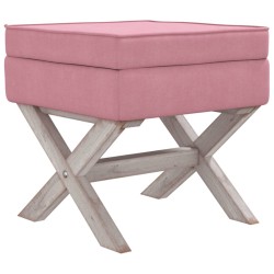 vidaXL Taburete con almacenaje terciopelo rosa 45x45x49 cm