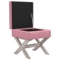 vidaXL Taburete con almacenaje terciopelo rosa 45x45x49 cm vidaXL Taburete con almacenaje terciopelo rosa 45x45x49 cm