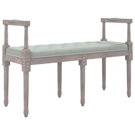 vidaXL Banco de terciopelo gris claro 110x40x70 cm