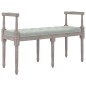 vidaXL Banco de terciopelo gris claro 110x40x70 cm
