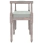 vidaXL Banco de terciopelo gris claro 110x40x70 cm