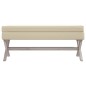 vidaXL Taburete con almacenaje lino beige 110x45x49 cm vidaXL Taburete con almacenaje lino beige 110x45x49 cm