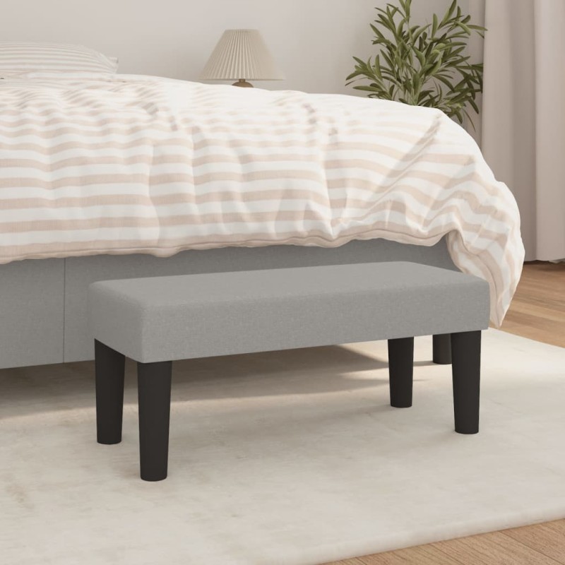 vidaXL Banco de tela gris claro 70x30x30 cm