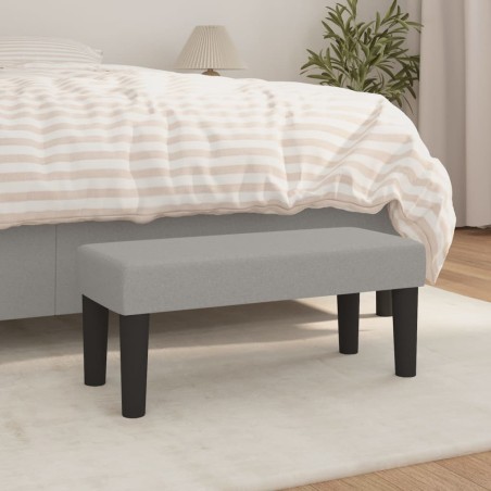 vidaXL Banco de tela gris claro 70x30x30 cm