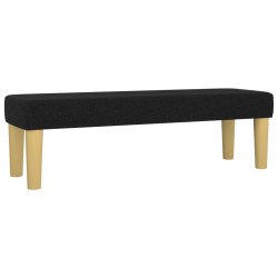 vidaXL Banco de tela negro 100x30x30 cm
