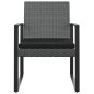 vidaXL Sillas de comedor de jardín 2 uds PP aspecto ratán gris oscuro
