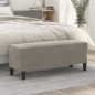 vidaXL Banco de terciopelo gris claro 100x35x41 cm vidaXL Banco de terciopelo gris claro 100x35x41 cm