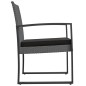 vidaXL Sillas de comedor de jardín 2 uds PP aspecto ratán gris oscuro