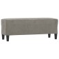 vidaXL Banco de terciopelo gris claro 100x35x41 cm vidaXL Banco de terciopelo gris claro 100x35x41 cm