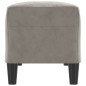 vidaXL Banco de terciopelo gris claro 100x35x41 cm vidaXL Banco de terciopelo gris claro 100x35x41 cm