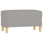 vidaXL Banco de tela gris claro 70x35x41 cm vidaXL Banco de tela gris claro 70x35x41 cm