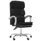 vidaXL Silla de oficina reclinable cuero sintético negro vidaXL Silla de oficina reclinable cuero sintético negro