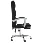 vidaXL Silla de oficina reclinable cuero sintético negro vidaXL Silla de oficina reclinable cuero sintético negro