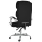 vidaXL Silla de oficina reclinable cuero sintético negro vidaXL Silla de oficina reclinable cuero sintético negro