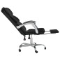 vidaXL Silla de oficina reclinable cuero sintético negro vidaXL Silla de oficina reclinable cuero sintético negro