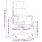 vidaXL Silla de oficina reclinable cuero sintético negro vidaXL Silla de oficina reclinable cuero sintético negro