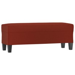 vidaXL Banco de cuero sintético rojo vino tinto 100x35x41 cm