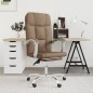 vidaXL Silla de oficina reclinable de tela marrón vidaXL Silla de oficina reclinable de tela marrón