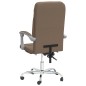 vidaXL Silla de oficina reclinable de tela marrón vidaXL Silla de oficina reclinable de tela marrón