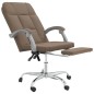 vidaXL Silla de oficina reclinable de tela marrón vidaXL Silla de oficina reclinable de tela marrón