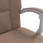 vidaXL Silla de oficina reclinable de tela marrón vidaXL Silla de oficina reclinable de tela marrón