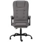 vidaXL Silla de oficina reclinable masaje cuero sintético gris vidaXL Silla de oficina reclinable masaje cuero sintético gris