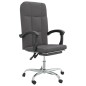 vidaXL Silla de oficina reclinable cuero sintético gris vidaXL Silla de oficina reclinable cuero sintético gris