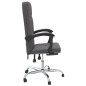 vidaXL Silla de oficina reclinable cuero sintético gris vidaXL Silla de oficina reclinable cuero sintético gris