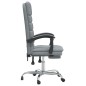vidaXL Silla de oficina reclinable con masaje de tela gris claro vidaXL Silla de oficina reclinable con masaje de tela gris claro