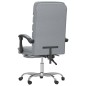 vidaXL Silla de oficina reclinable con masaje de tela gris claro vidaXL Silla de oficina reclinable con masaje de tela gris claro