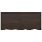 vidaXL Encimera baño madera maciza tratada gris oscuro 140x60x(2-6) cm vidaXL Encimera baño madera maciza tratada gris oscuro 140x60x(2-6) cm