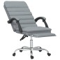 vidaXL Silla de oficina reclinable con masaje de tela gris claro vidaXL Silla de oficina reclinable con masaje de tela gris claro