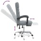 vidaXL Silla de oficina reclinable con masaje de tela gris claro vidaXL Silla de oficina reclinable con masaje de tela gris claro